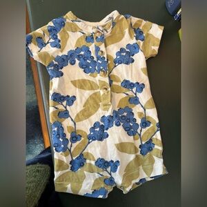 Kate Quinn blueberry baby one piece romper 3-6 months cotton organic